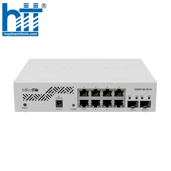 Hợp thành thịnh - Bộ Chuyển Mạch Switch Mikrotik CSS610-8G-2S+IN