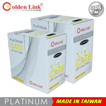 Cáp mạng Golden Link UTP Cat 6 Platinum 100m (màu vàng) 