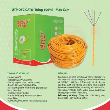 Cáp mạng AiPoo Link UTP OFC CAT5e đồng nguyên chất 100% - 305M