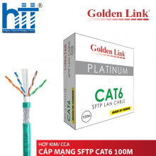 CÁP MẠNG GOLDEN LINK PLATINUM SFTP CAT 6 - 100M (XANH LÁ)