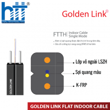 Cáp quang thuê bao FTTH Golden Link, indoor, 2 sợi quang